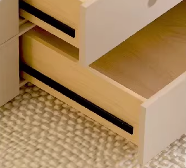 Eclipse Nesting Coffee Table Set With Matching Ottoman, Cream