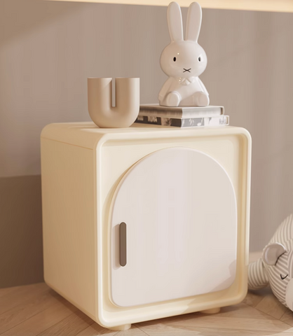 Sunset Serenade Bedside Table, White｜ DC Concept