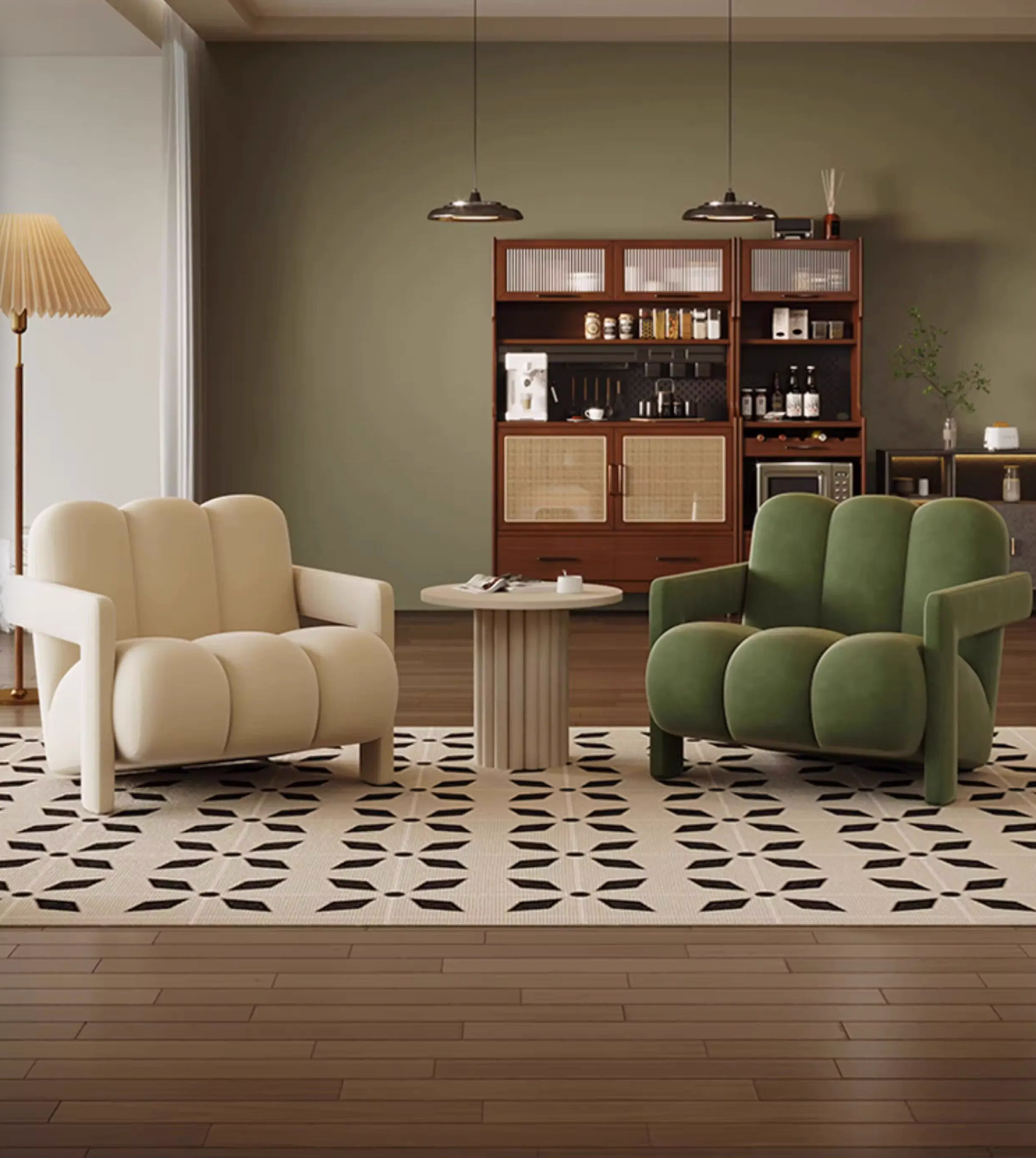 Zenith Armchair, Green