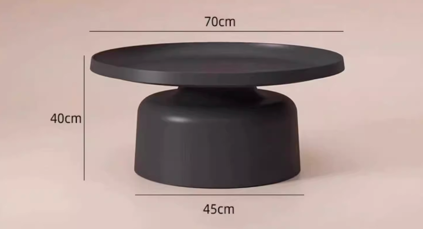 Lucas Coffee Table Set, White & Black