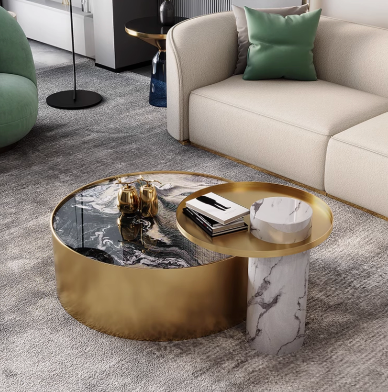 Mason Marble Coffee Table Set