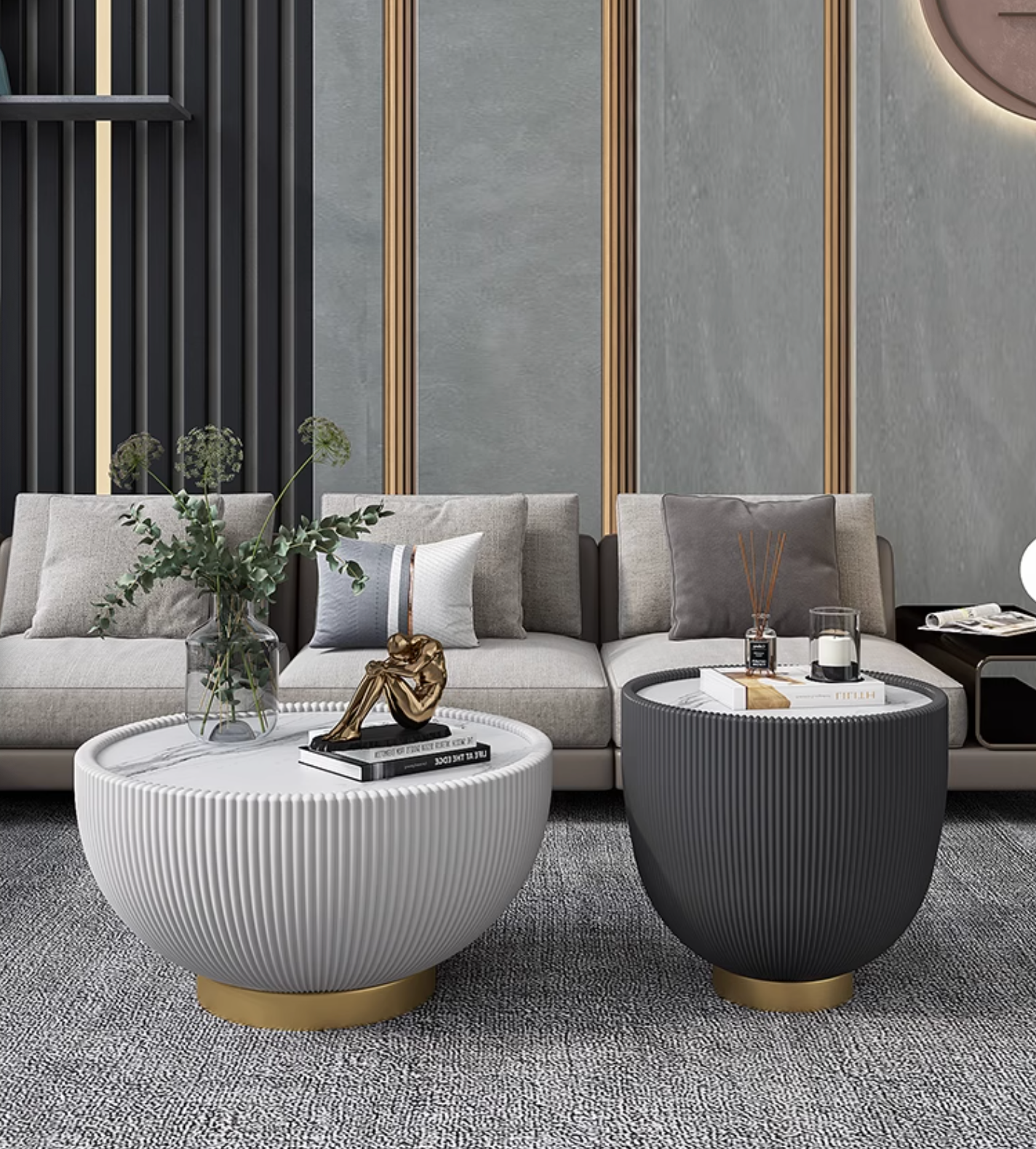 Theo Coffee Table Set, Black