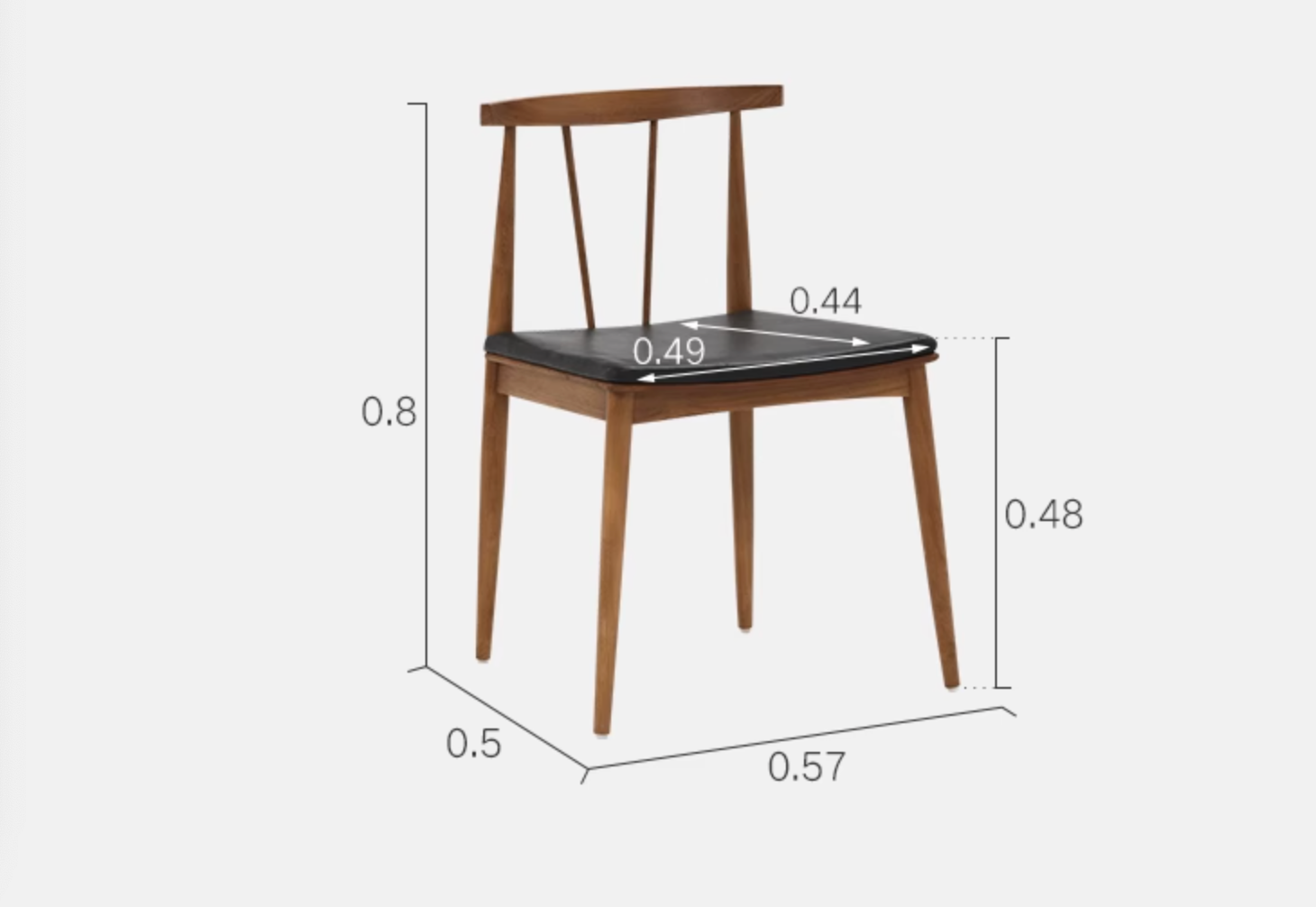 Wyatt Dining Chair, Balck｜ DC Concept