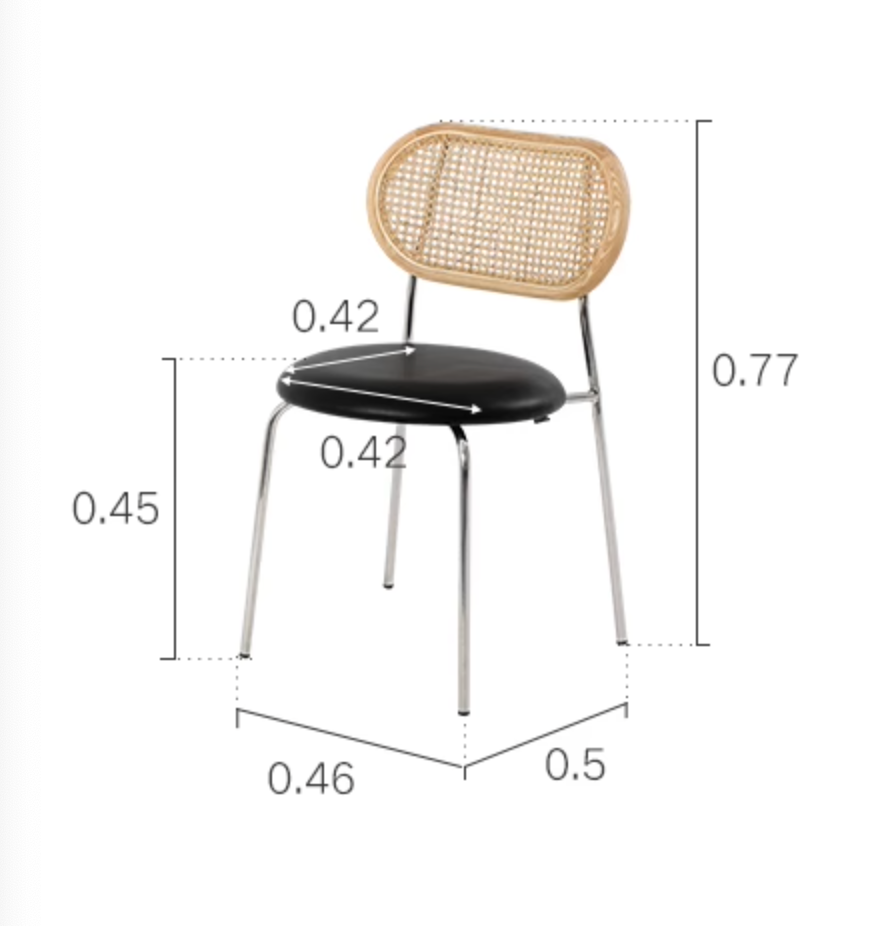 Luna Rattan Dining Chair, Oak｜ DC Concept