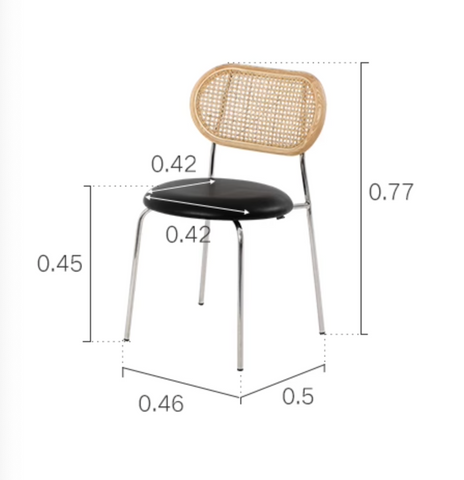 Luna Rattan Dining Chair, Oak｜ DC Concept