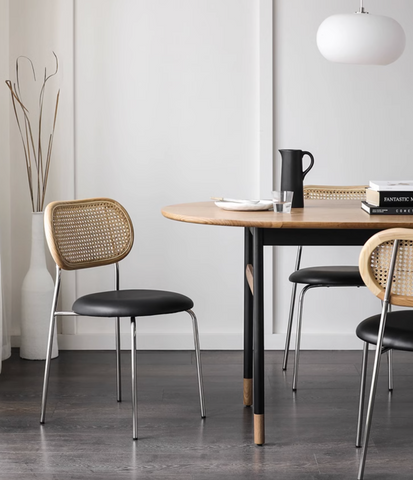 Luna Rattan Dining Chair, Oak｜ DC Concept