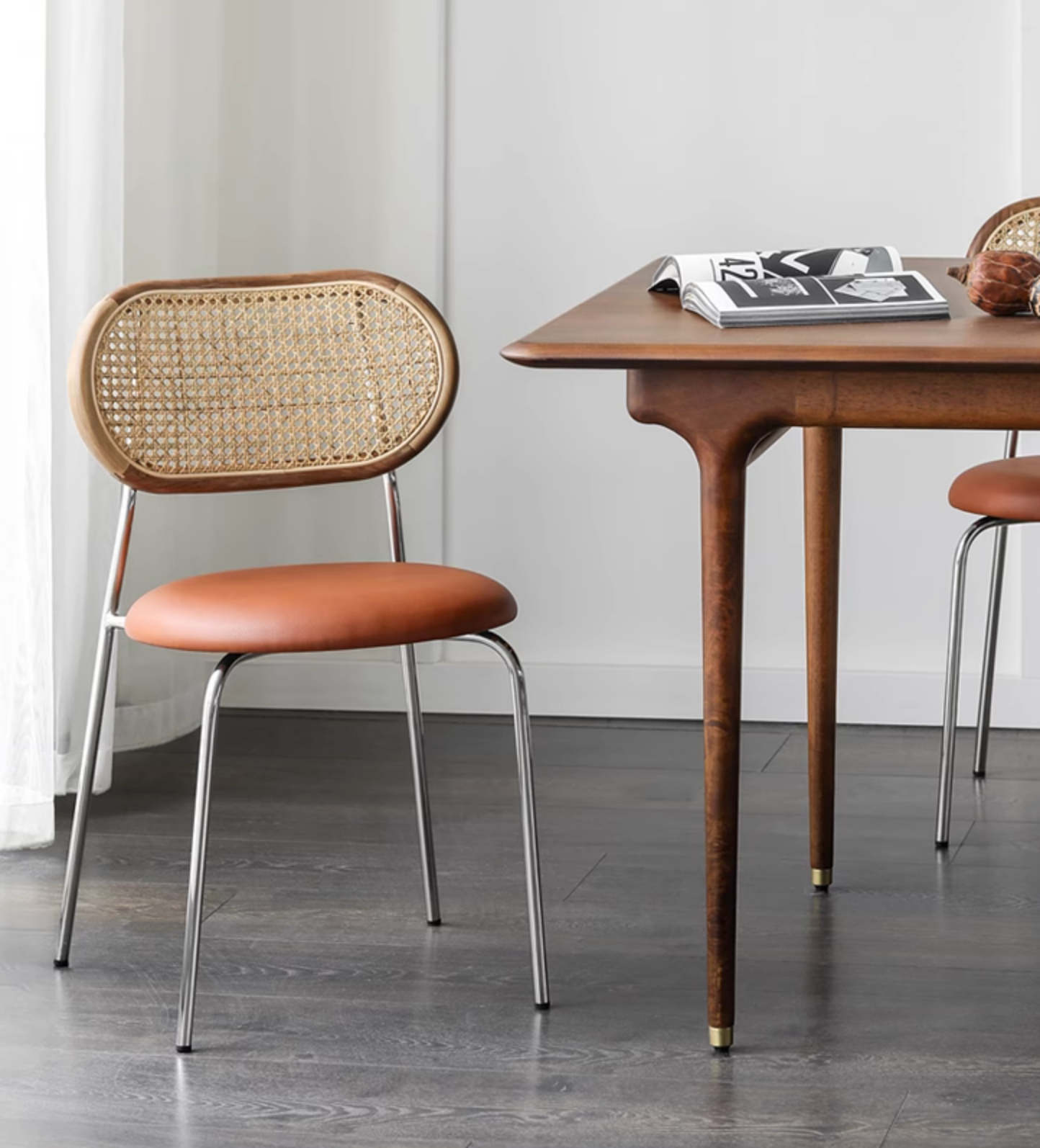 Luna Rattan Dining Chair, Oak｜ DC Concept