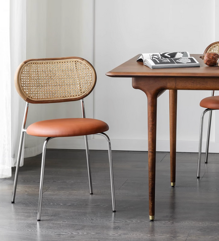 Luna Rattan Dining Chair, Oak