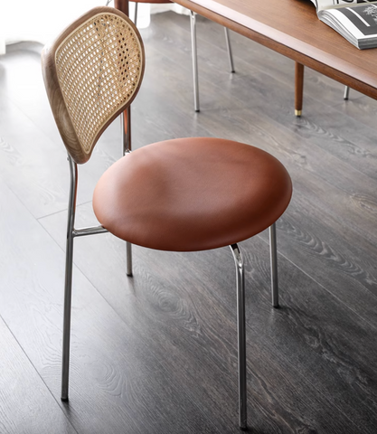 Luna Rattan Dining Chair, Oak｜ DC Concept