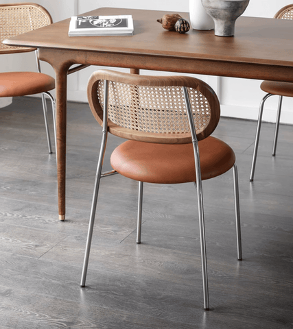 Luna Rattan Dining Chair, Oak