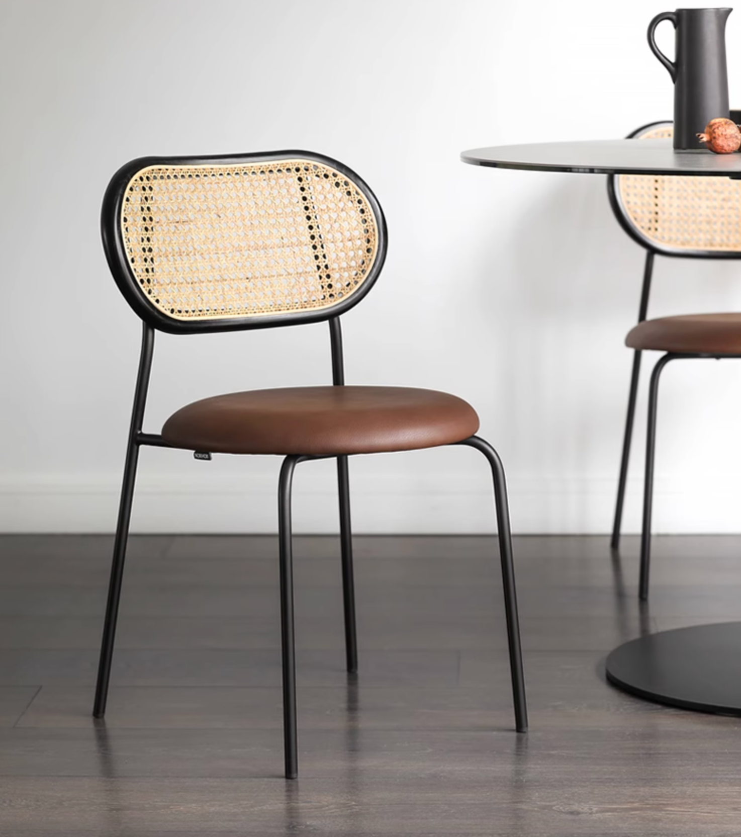 Luna Rattan Dining Chair, Oak｜ DC Concept