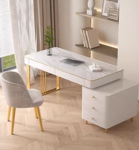 Elmer Office Desk, Sintered Stone