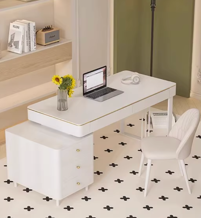 Elmer Office Desk, Sintered Stone｜ DC Concept