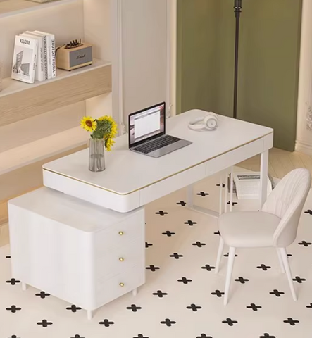 Elmer Office Desk, Sintered Stone