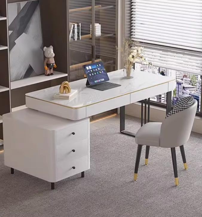 Elmer Office Desk, Sintered Stone｜ DC Concept