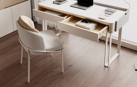 Otto Office Desk - White Sintered Stone｜ DC Concept