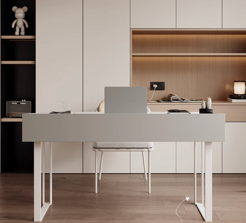 Otto Office Desk - White Sintered Stone