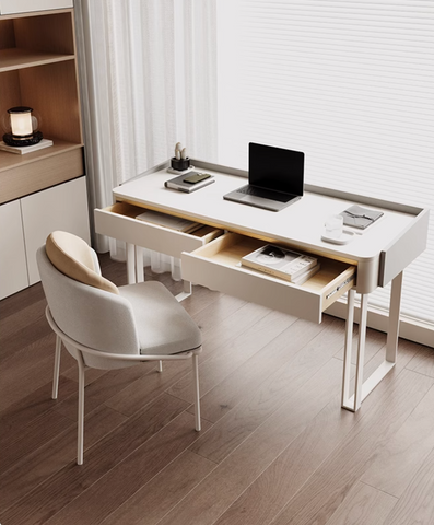 Otto Office Desk - White Sintered Stone