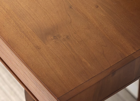 Moran Carved Office Desk, Solid Wood｜ DC Concept
