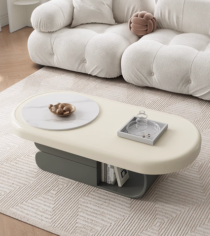 Freda Coffee Table, Milky White