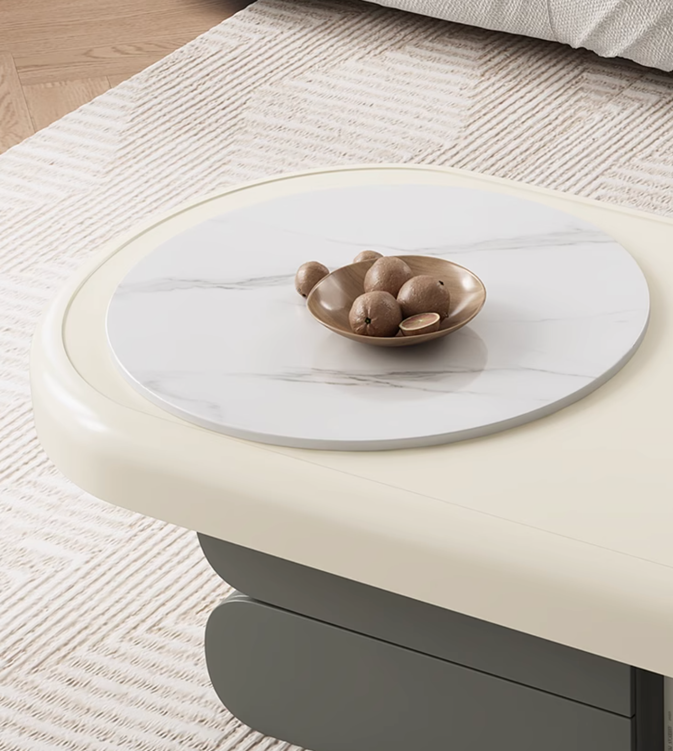 Freda Coffee Table, Milky White
