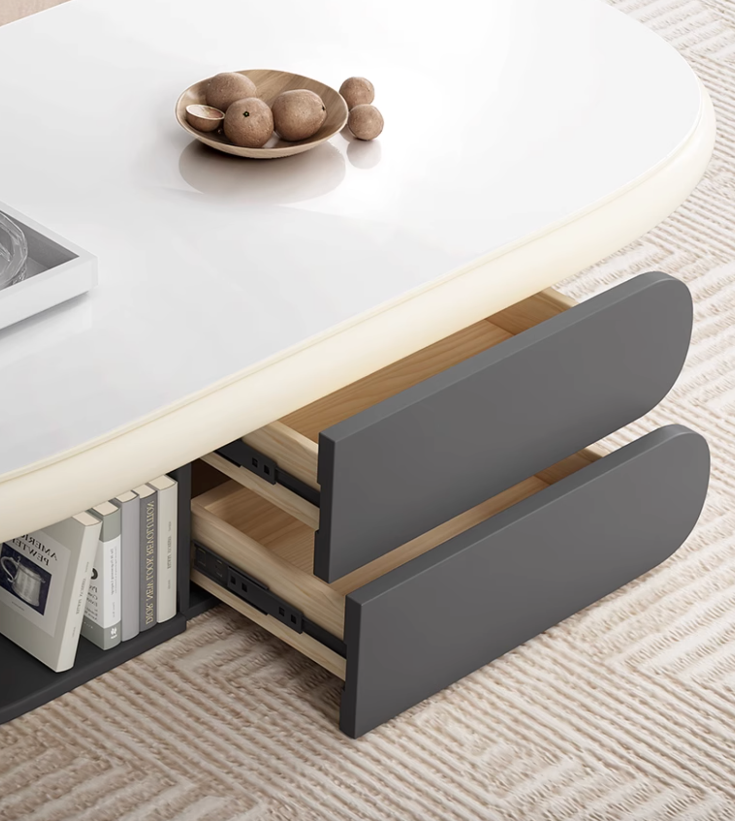 Freda Coffee Table, Milky White