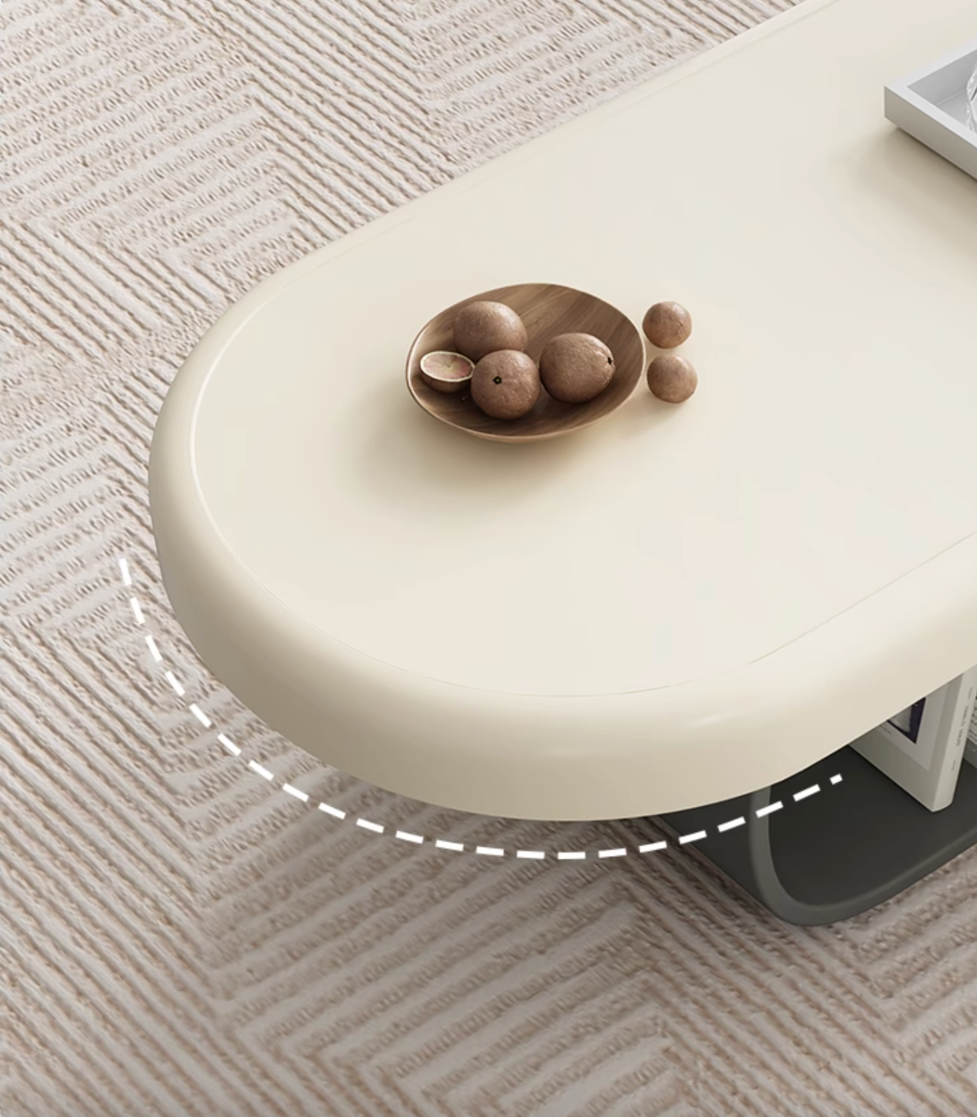 Freda Coffee Table, Milky White