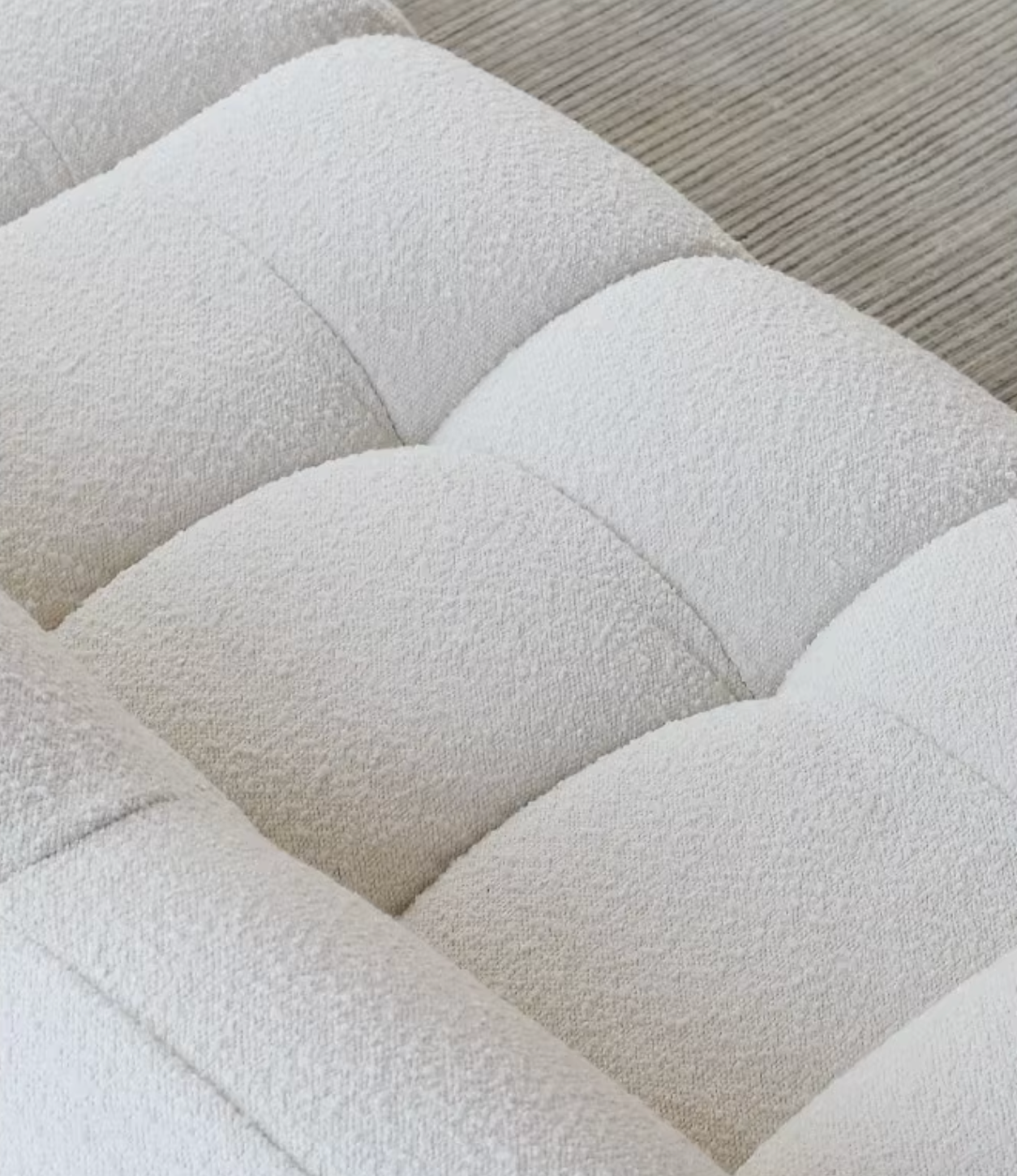 Cora Candy Three Seater Sofa, White｜ DC Concept