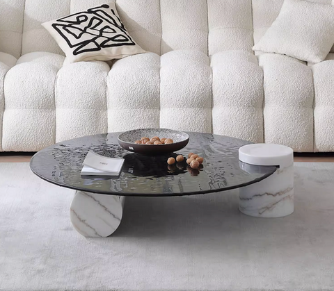 Baxter Coffee Table, Wave Top