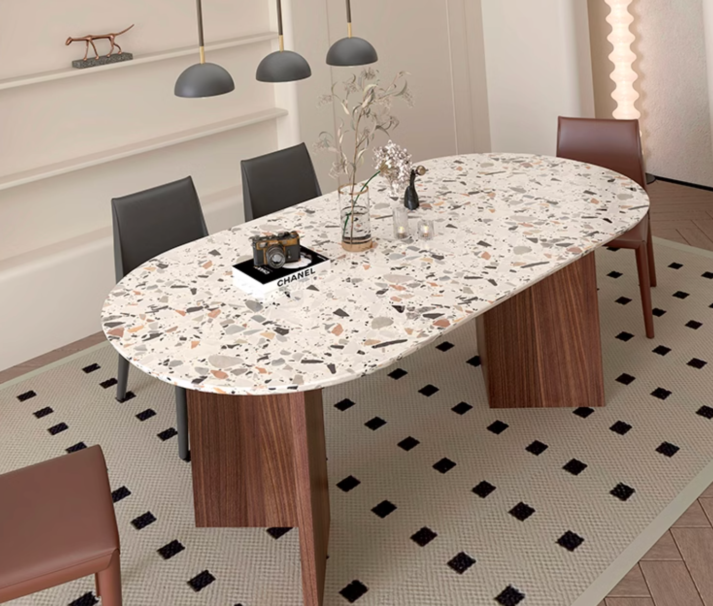 Lynette Dining Table, Terrazzo