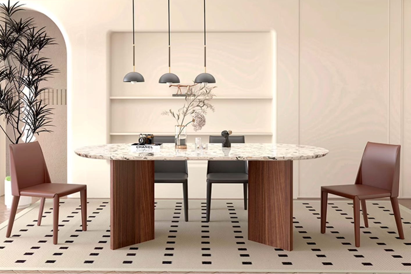 Lynette Dining Table, Terrazzo