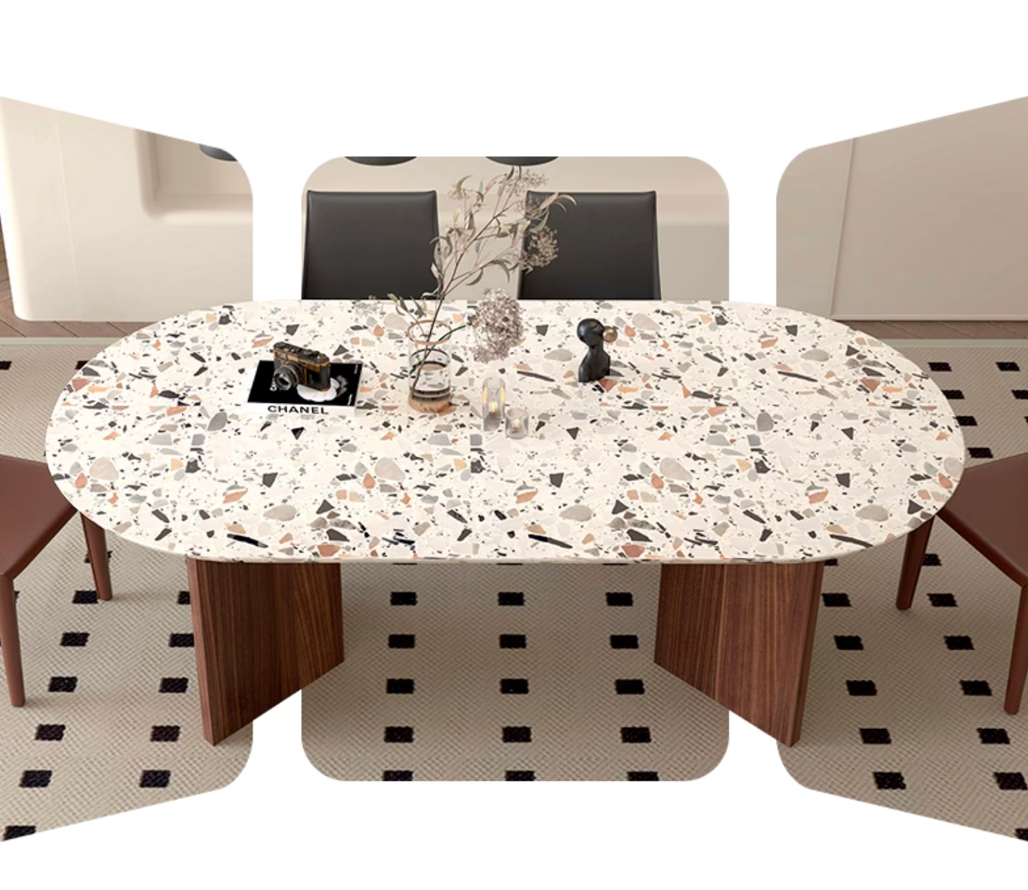 Lynette Dining Table, Terrazzo