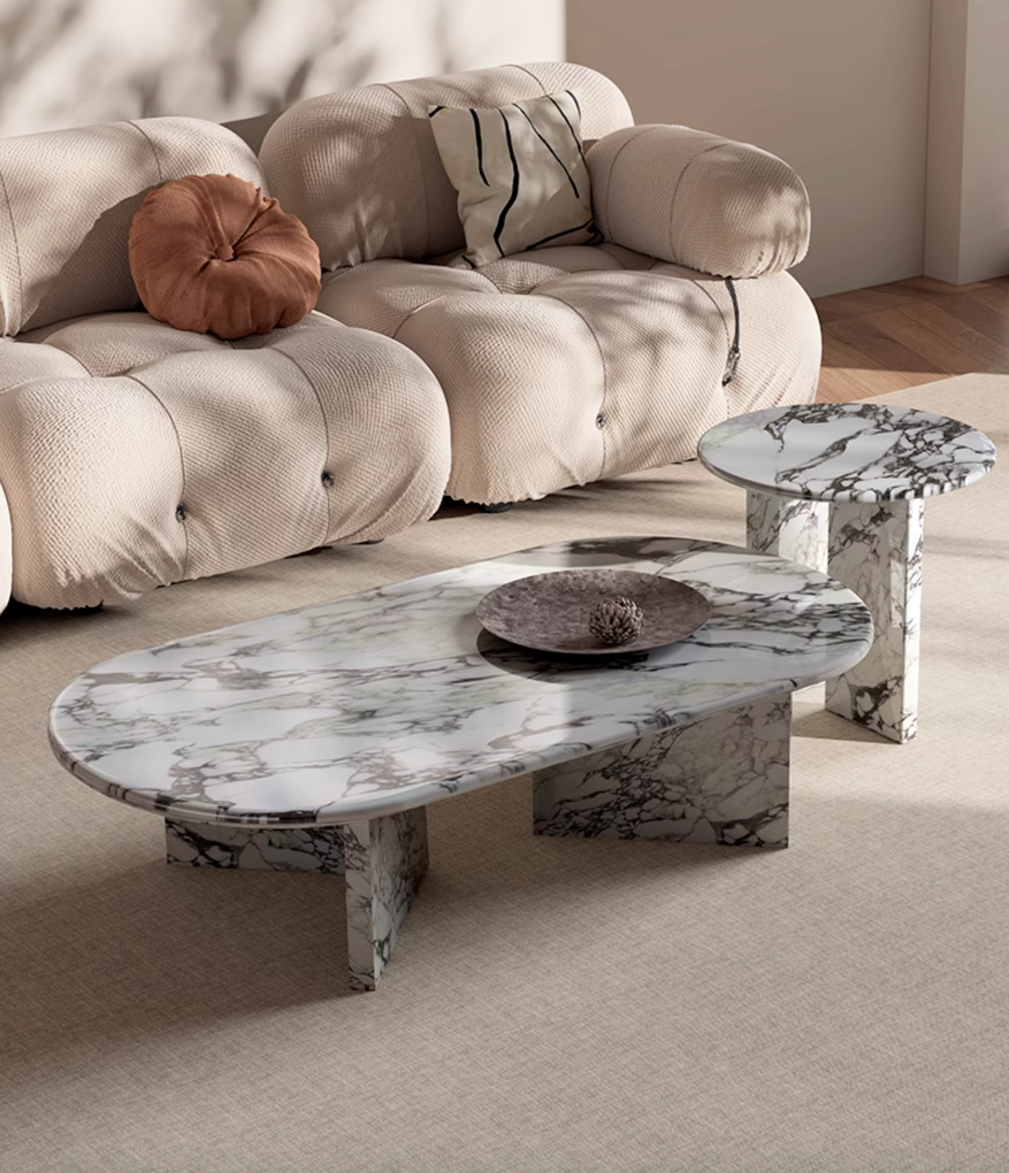Goliah Coffee Table Set, Marble