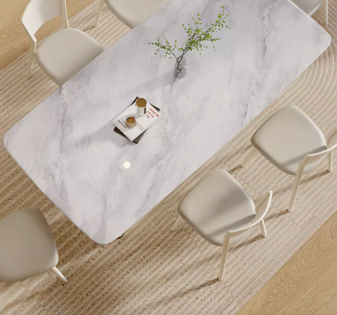 Felicia Dining Table, Marble