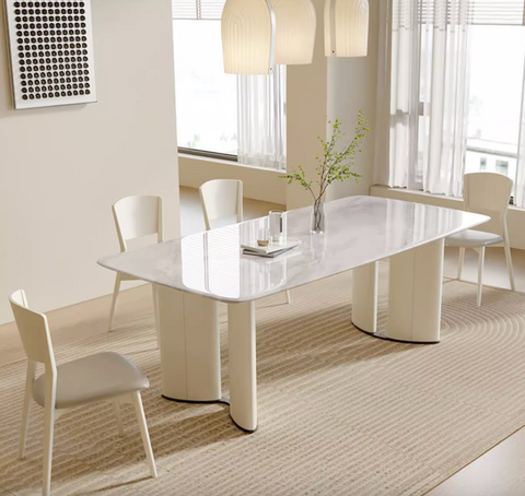 Felicia Dining Table, Marble