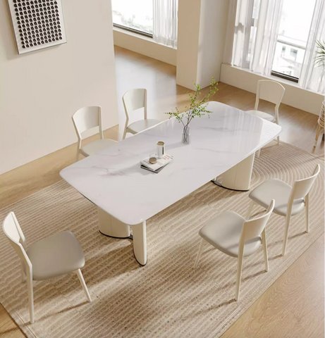 Felicia Dining Table, Marble