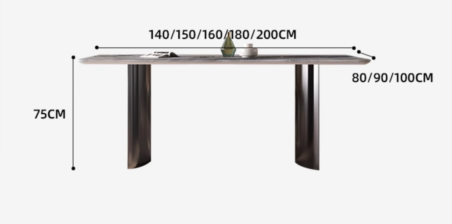 Angela Dining Table, Marble