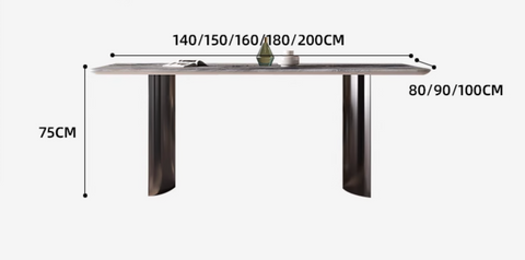 Angela Dining Table, Marble