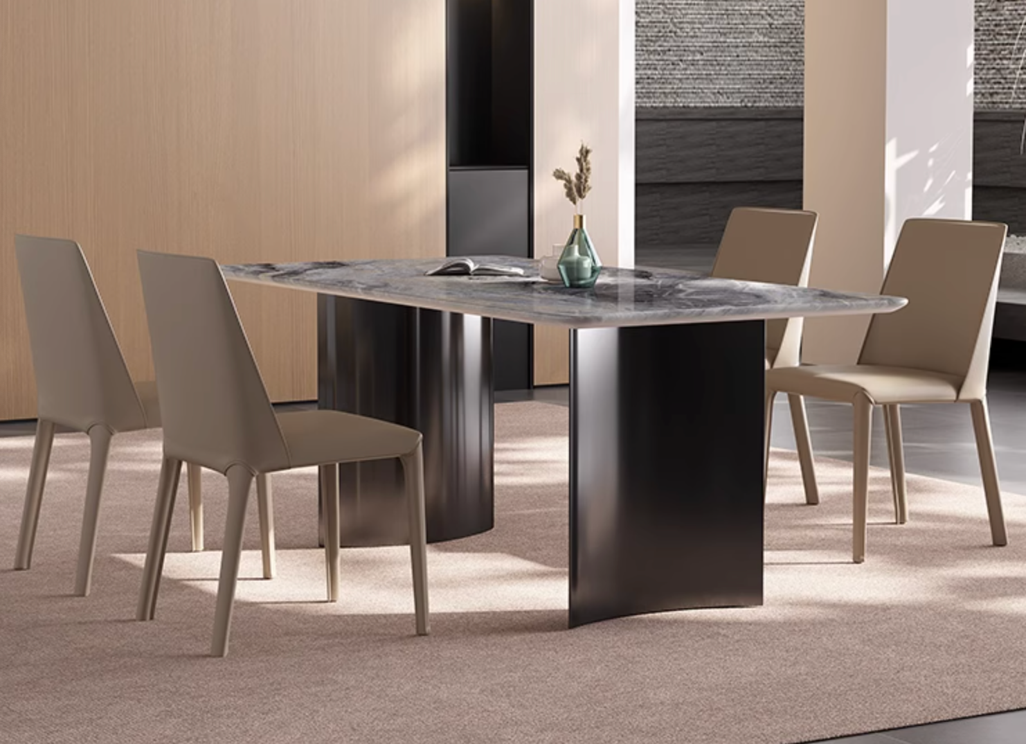 Angela Dining Table, Marble