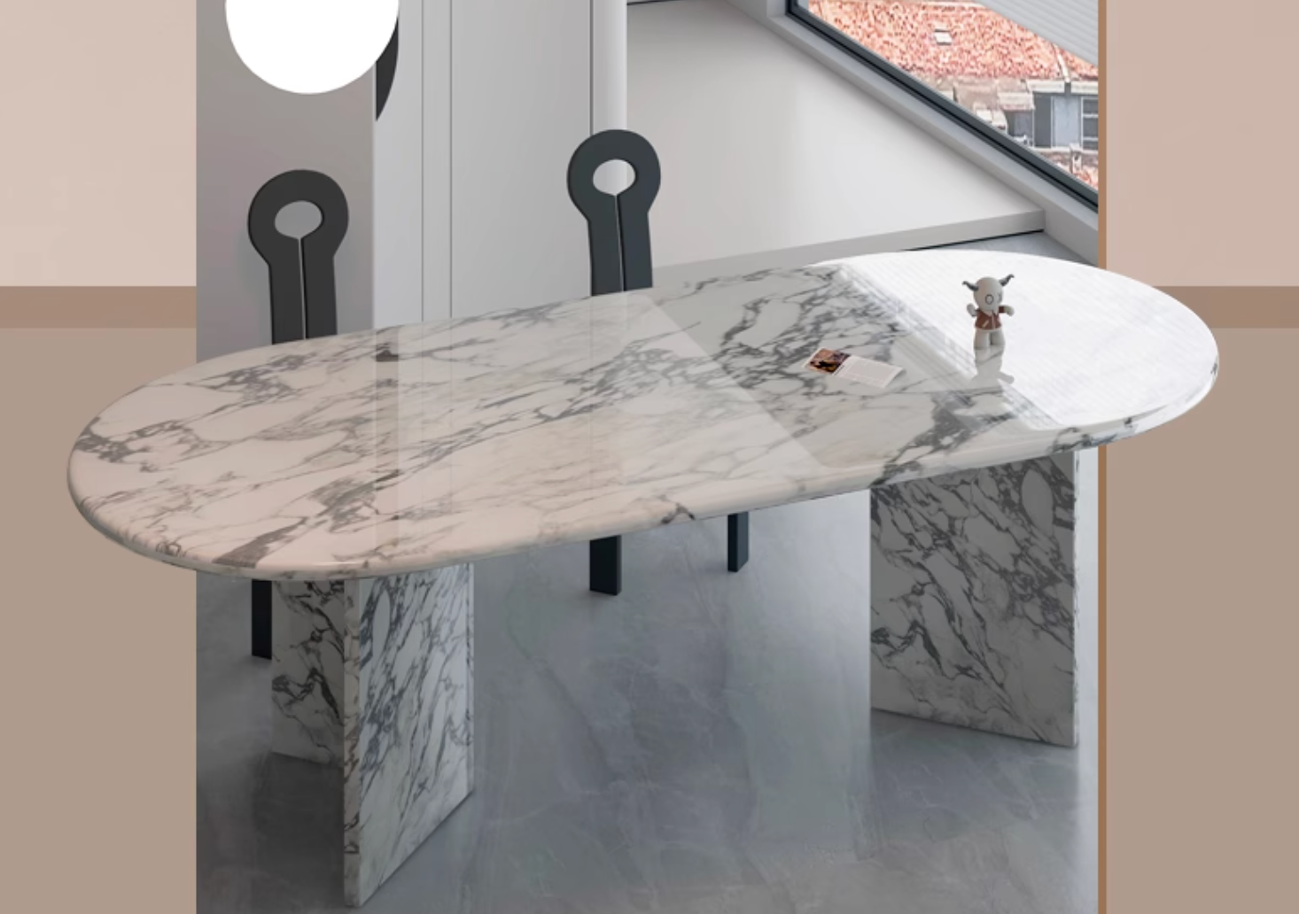 Gillian Dining Table, Marble