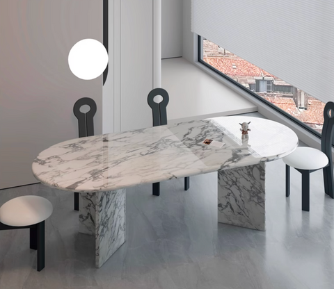 Gillian Dining Table, Marble