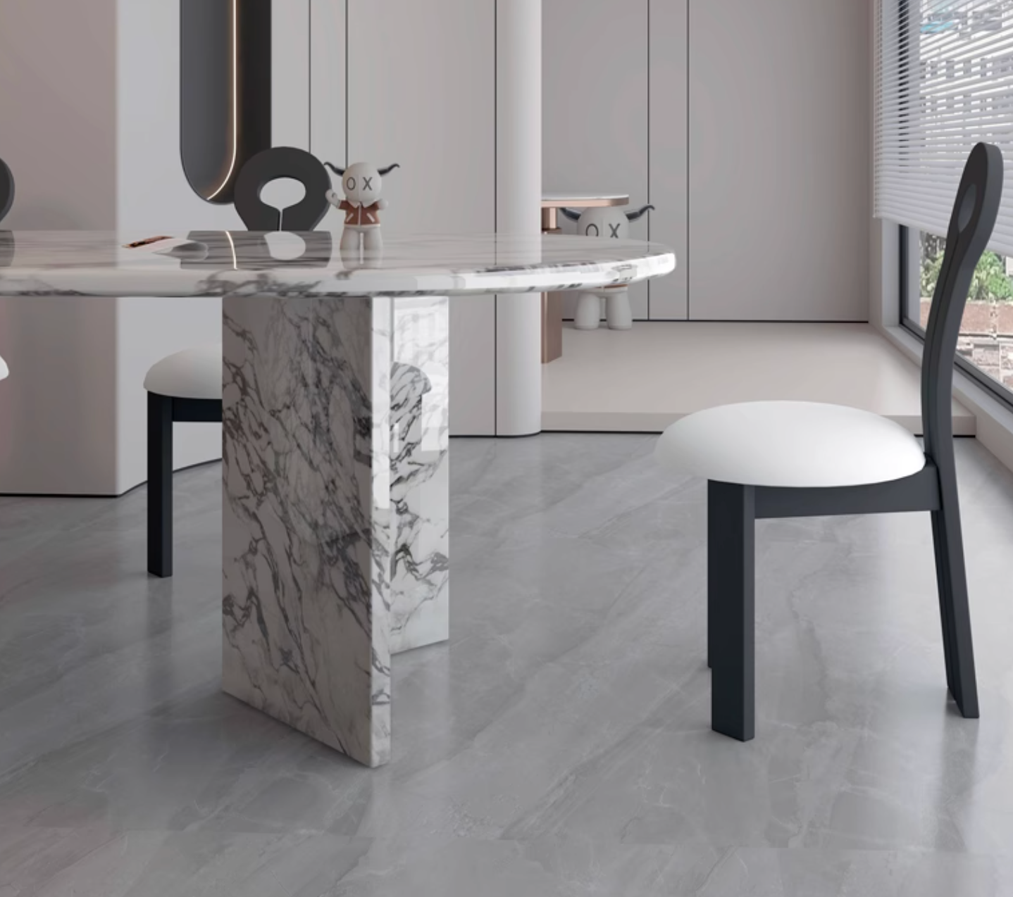 Gillian Dining Table, Marble