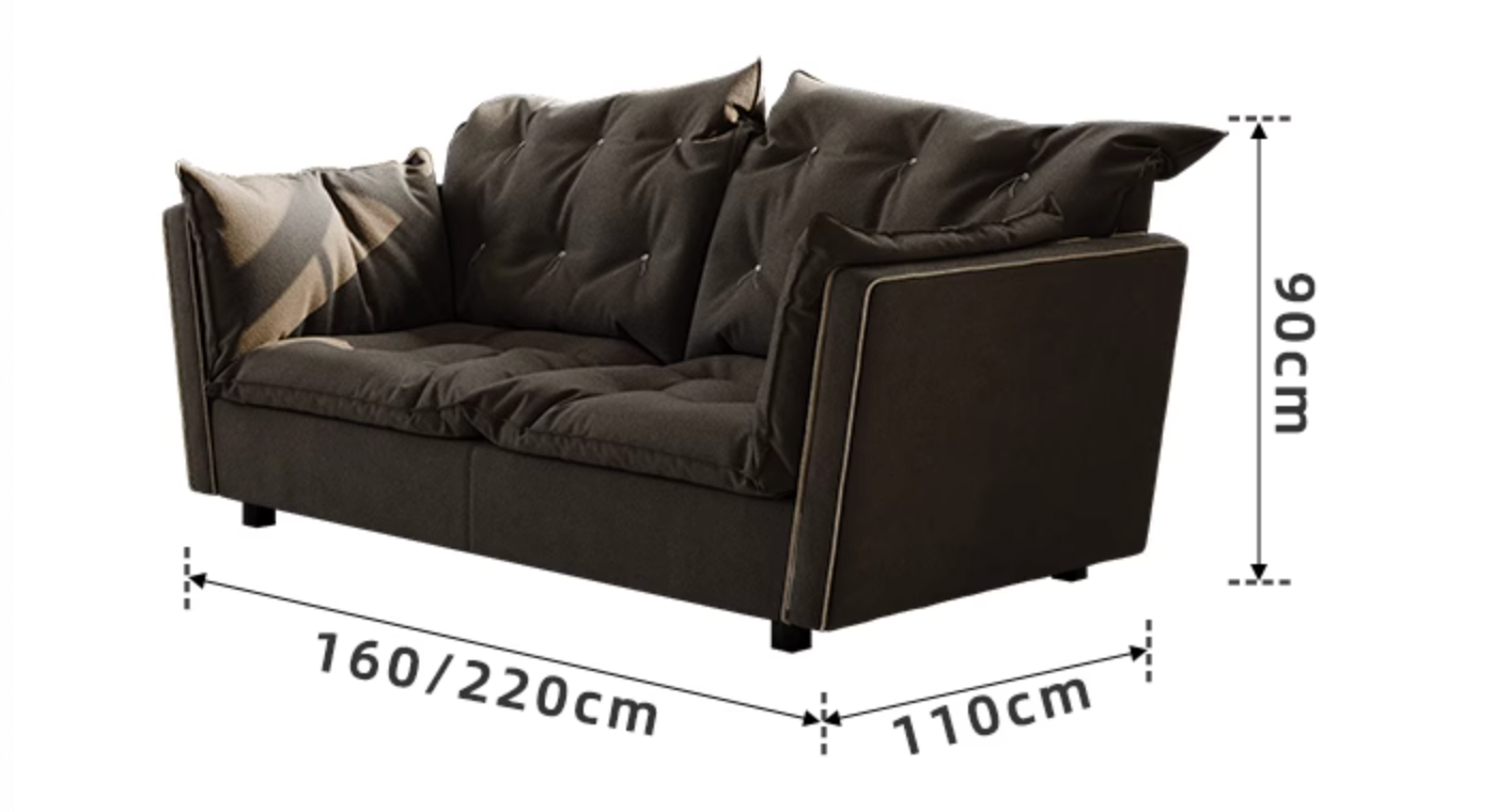 Sorrento Sofa - Chair, Black