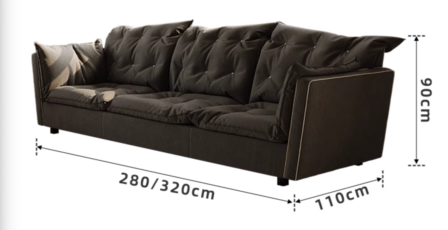 Sorrento Sofa - Chair, Black