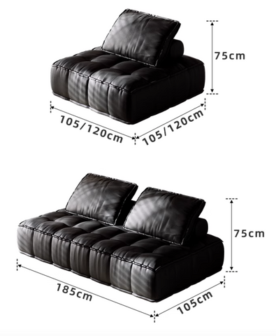 Lani Modular Seater Sofa, Single Seater, Black