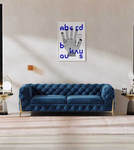 Aaron Two Seater Sofa, Velvet