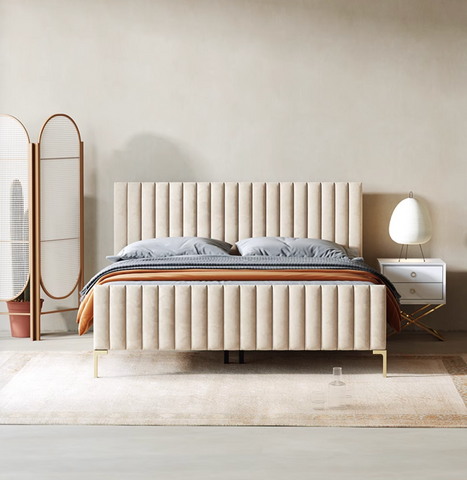 Babbie King Size / Super King Size Bed, Velvet