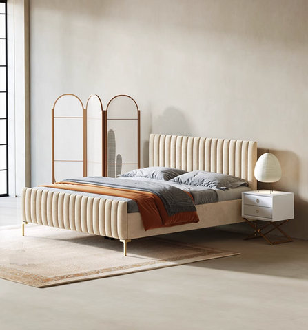 Babbie King Size / Super King Size Bed, Velvet