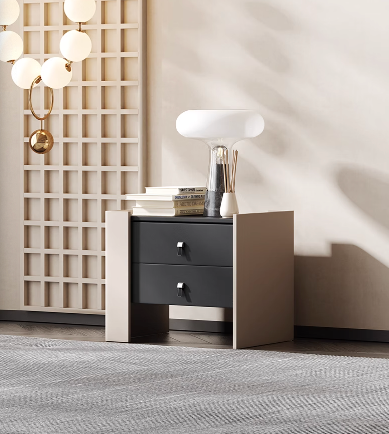 Bach Bedside Table, Wood