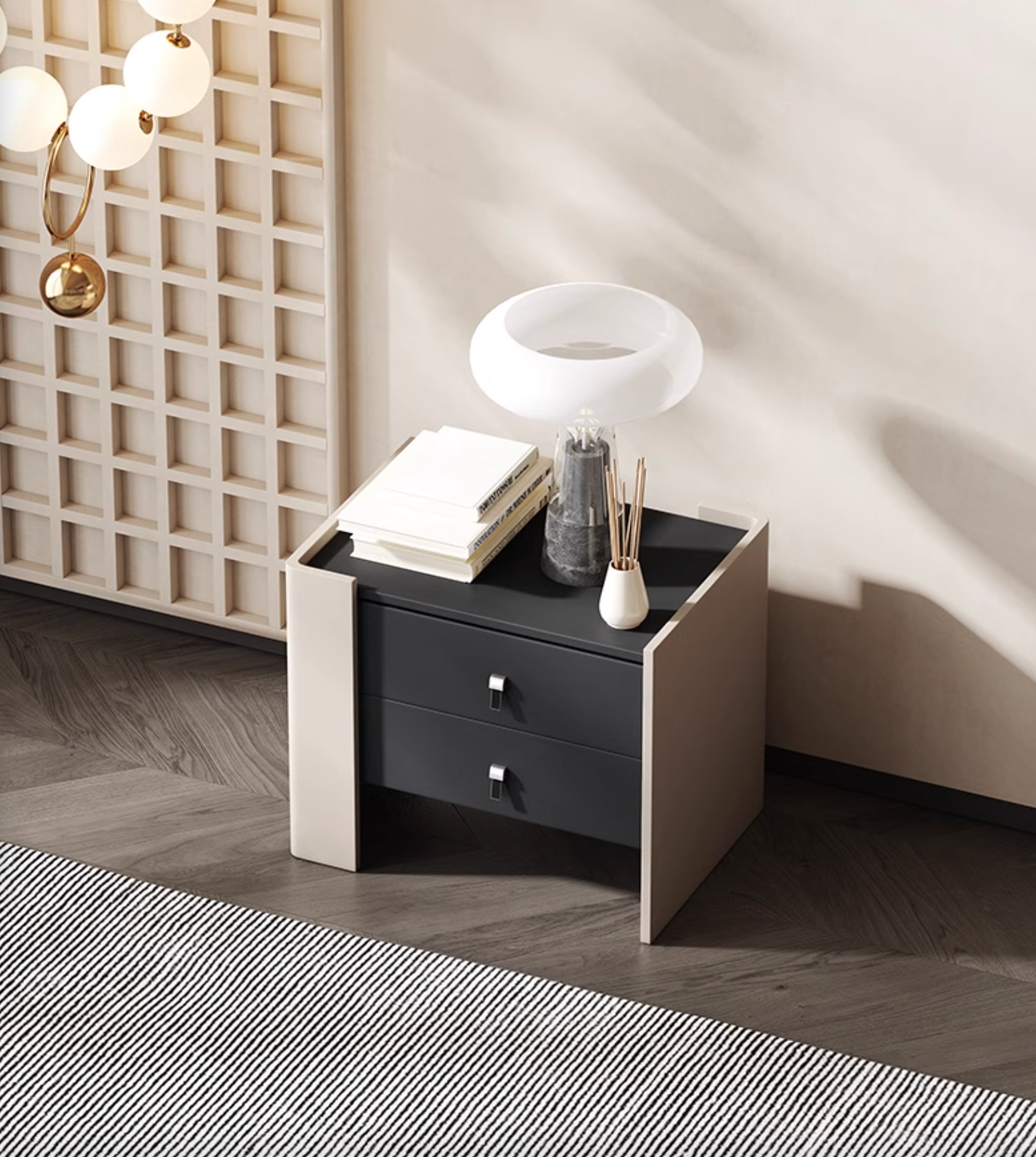 Bach Bedside Table, Wood